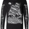 skeleton-pirate-ship-longsleeve_tshirt-with-sleeves.jpg Skeleton Crew Pirate Ship T-shirt