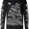 skeleton-pirateship-longsleeve_skull-drip-sleeves.jpg Skeleton Crew Pirate Ship T-shirt