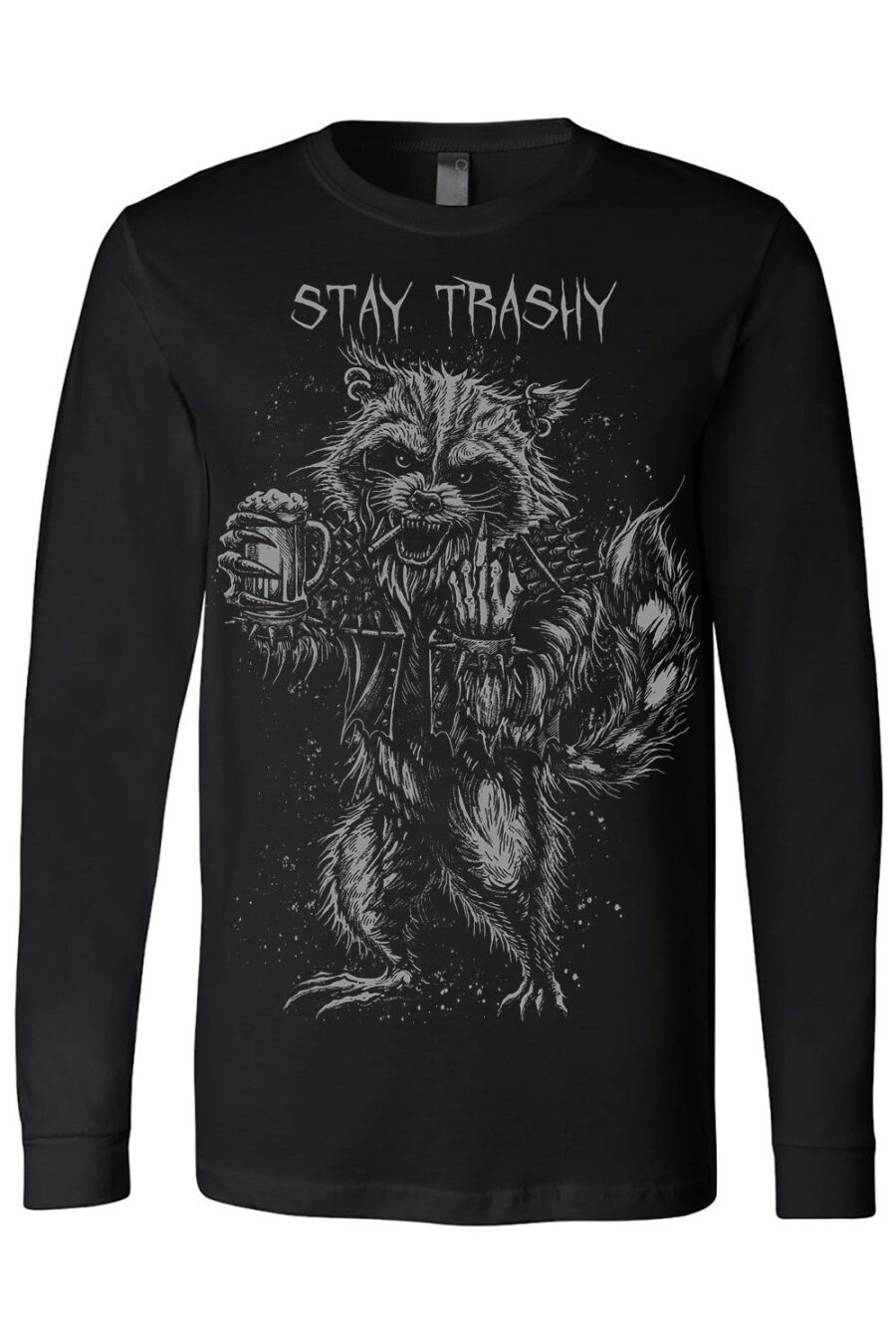 stay-trashy-raccoon-longsleeve-tshirt.jpg Trash Raccoon T-shirt