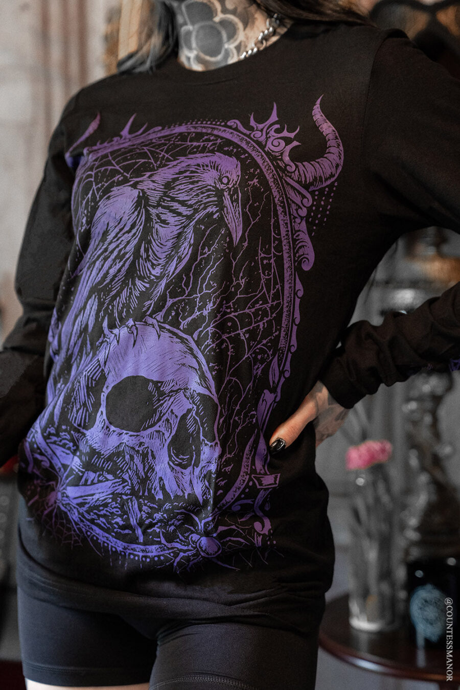 Death Raven T-shirt [PURPLE]