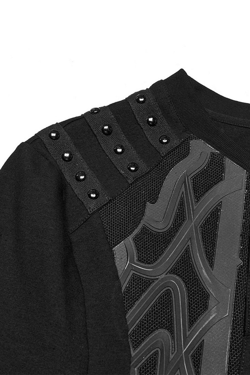 studded-gothic-short-sleeve-mens-shirt.jpg Cybertron Techwear Short Sleeve Shirt