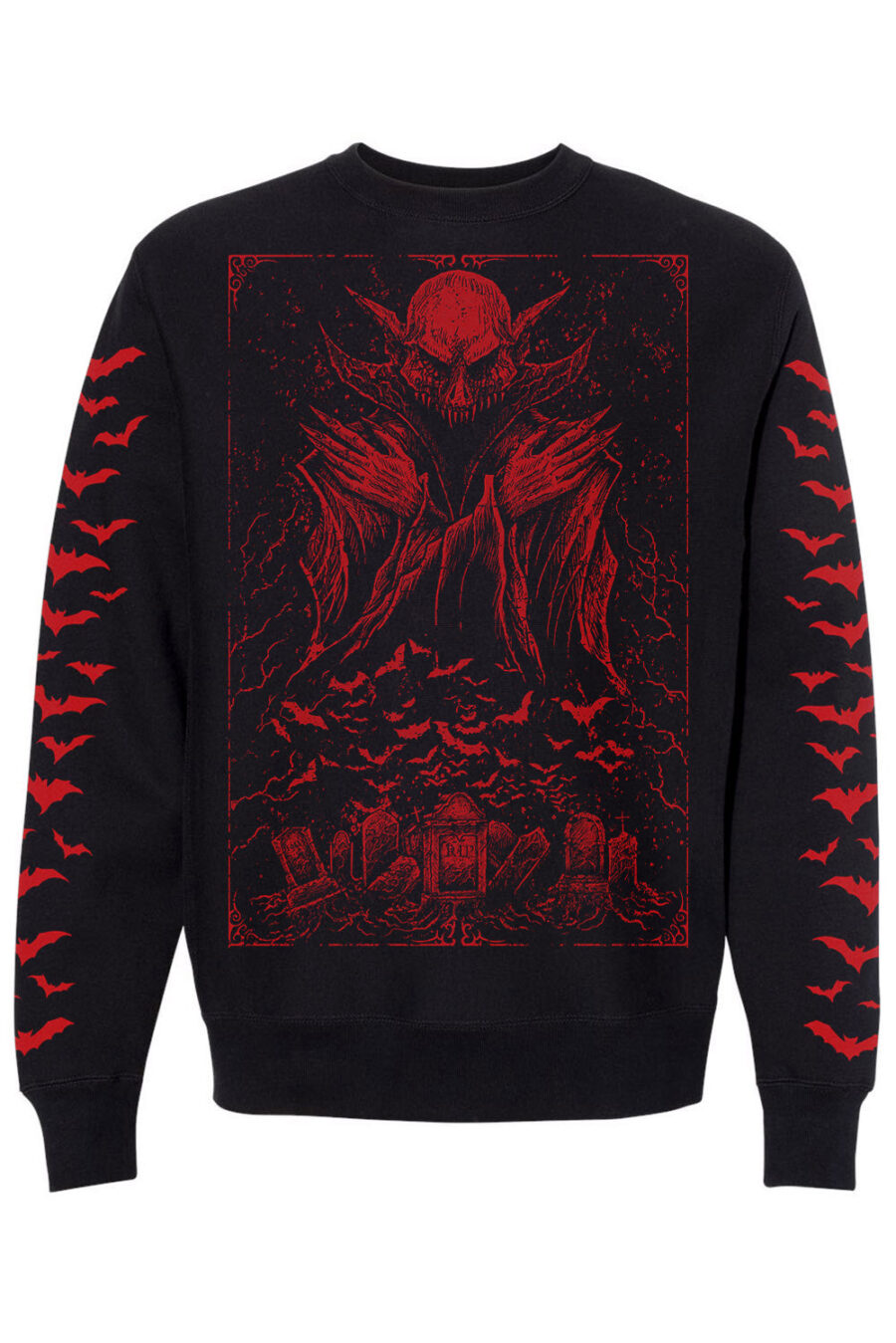 sweatshirt_dfc2a079-1431-4f54-a2ac-34a40baedafe.jpg Nosferatu Sweatshirt w/ Red Bat Sleeves