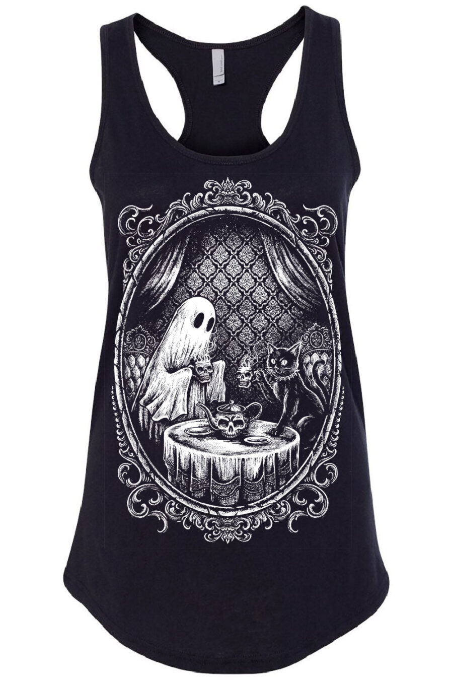 tea-time-ghost-racerback_tank.jpg Ghostly Tea Time T-shirt