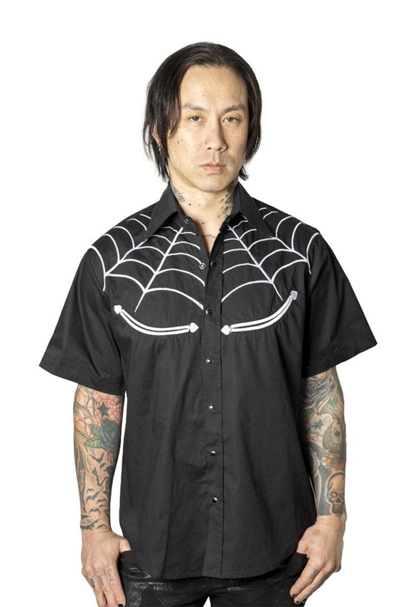 western-goth-shirt_5c7fb8fc-3697-4857-b35a-447f656b8442.jpg Spiderweb White Western Shirt