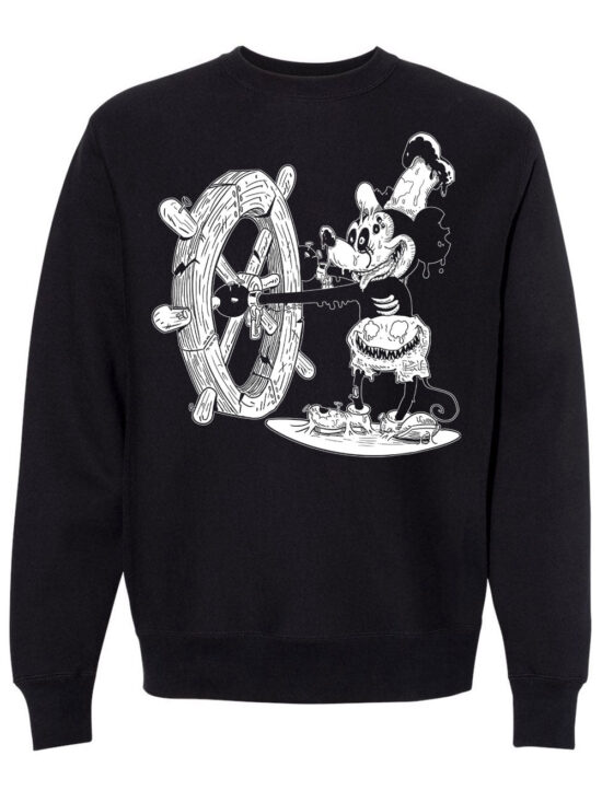 zombie-mickey-mouse-sweatshirt.jpg Steamboat Willie Mickey Zombie Sweatshirt